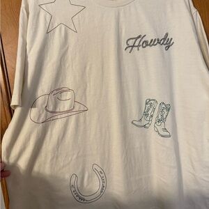 Cream Graphic Short Sleeve Tee